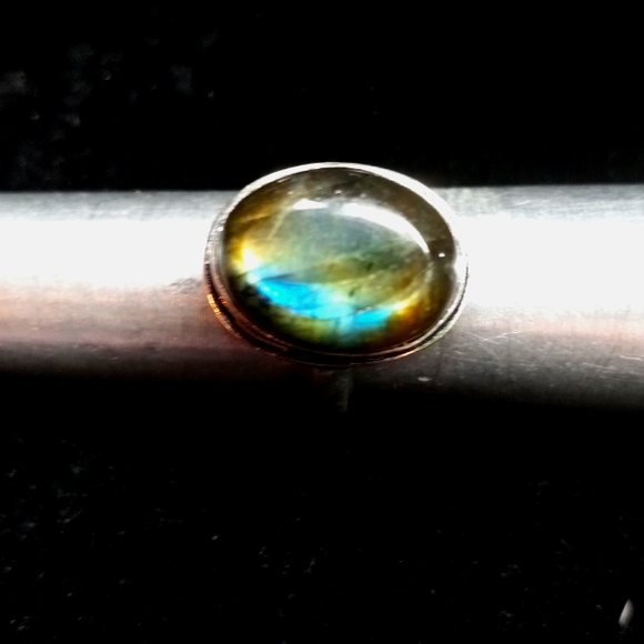 101 NWT Labradorite gemstone crystal 925 silver ring size 6 free shipping sale - Picture 4 of 6
